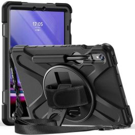 eSTUFF Funda Defender AUSTIN Galaxy Tab S9 FE/S9/S8/S7 - Antigolpes, Soporte 360°, Correa Mano y Hombro - Negra