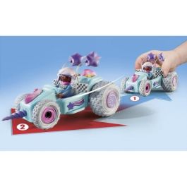 Playmobil 71635 Vehículo Racing Kart de Unicornio Funstars con Corredora y Motor de Retroceso para Niños +4 años