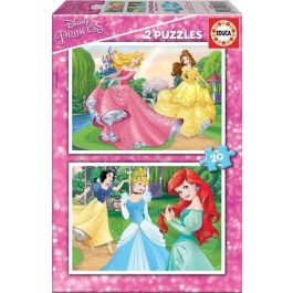Educa Puzzle de Princesas Disney, 2 Puzzles de 20 Piezas Cada Uno, para Niños de 3 a 5 Años