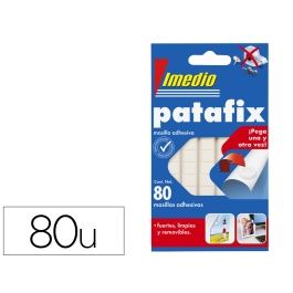 Imedio Patafix Masilla Adhesiva Removible Blister 80 Unidades para Fijar Objetos Pequeños en Hogar y Oficina Precio: 18.69000001. SKU: B1D957C7JA