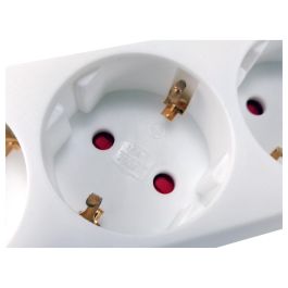 Equip Regleta de Alimentación 3 Tomas de Red Blanca con Cable 1.5m