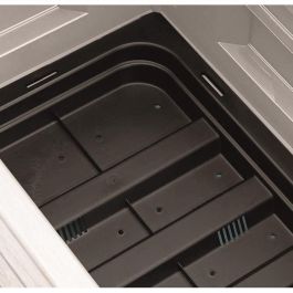 Stefanplast Jardinera Maceta Italia Rectangular con Rejilla para Flores y Plantas. Color Gris Piedra. Medidas 100x43x142 cm.