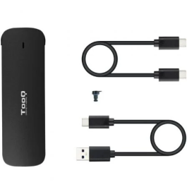 Tooq TQE-2201B Caja Externa para Disco SSD M.2 NVMe USB 3.1 Gen2 Negro Sin Tornillos