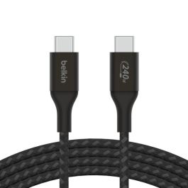 Belkin Cable USB-C a USB-C 1m CAB015bt1MBK, Carga Rápida 240W Power Delivery 3.1, Certificado USB-IF, Negro