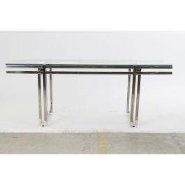 DKD Home Decor Mesa Centro Chic Plateado Cristal 60 x 45 x 120 cm