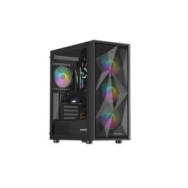 Genesis Diaxid 605 Caja Gaming Midi Tower, ATX/Micro-ATX/Mini-ITX, Cristal Templado, 4 Ventiladores ARGB, USB 3.0/3.1 Tipo-C