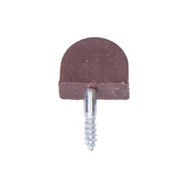 Edm Pack 8 uds. Porta-estante semi redondo pequeño marrón