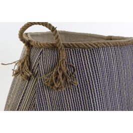 DKD Home Decor Cesta Balines Decorativa de Fibra, Colores Rojo y Azul Surtidos, 40x45x40 cm, Pack de 2 Unidades