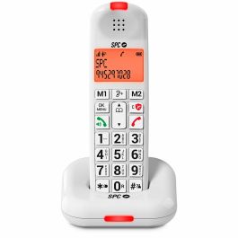 SPC Teléfono Inalámbrico Comfort Kairo Blanco para Personas Mayores con Botones Grandes y Pantalla Retroiluminada SPC Teléfono Inalámbrico Comfort Kairo Blanco para Personas Mayores con Botones Grandes y Pantalla Retroiluminada