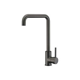 ROUSSEAU Grifo Cocina Mezclador Fregadero Kiloo, Estilo Moderno, Sin Ducha de Mano, Ahorro Agua, Cuerpo Latón, Gris Grafito