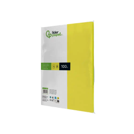 Liderpapel Papel Color A4 80gr Limón Paquete de 100 Hojas