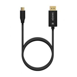 AISENS - CABLE CONVERSOR ALUMINIO USB-C A DISPLAYPORT 8K@60HZ, USB-C/M-DP/M, NEGRO, 1.8M AISENS - CABLE CONVERSOR ALUMINIO USB-C A DISPLAYPORT 8K@60HZ, USB-C/M-DP/M, NEGRO, 1.8M