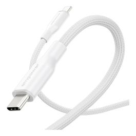 PanzerGlass empower by Racing Cable USB-C a USB-C 60W 2 Metros Blanco, 100% Poliéster Reciclado, Certificado GRS