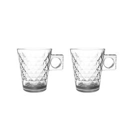 La Mediterranea Set de 2 Tazas de Café con Leche Lima Diamond 21 cl (36 Cajas)