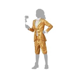 Disfraz de Carnaval Cortesano Dorado para Niño 3-4 Años, Traje Completo de Época con Camiseta, Chaqueta y Pantalón Disfraz de Carnaval Cortesano Dorado para Niño 3-4 Años, Traje Completo de Época con Camiseta, Chaqueta y Pantalón