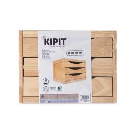 Cajonera de Madera Kipit 3 Cajones 30x29x39 cm - Natural Cajonera de Madera Kipit 3 Cajones 30x29x39 cm - Natural
