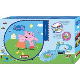 Carrera FIRST Peppa Pig Kids GranPrix Pista de Carreras Eléctrica, 2 coches, 2.4m, para Niños 3+ años