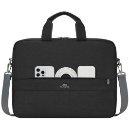 Rivacase 7532 Maletín Prater para Portátil 15.6" Negro, con Compartimento para Tablet, Asa y Correa de Hombro Resistente al Agua