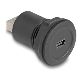 DeLOCK Conector USB 2.0 Tipo Mini-B Hembra a USB Tipo-A Hembra, Negro, Integrado para Montaje en Panel, 1 Pieza Precio: 37.6899996. SKU: B177ZVKAAB