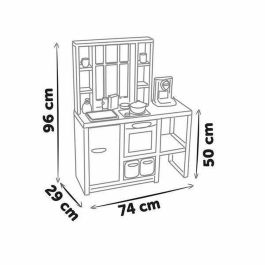 Cocina loft con 32 accesorios y muchas funciones de juego. 95,7x74x29,2 cm