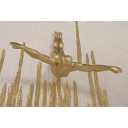 DKD Home Decor Cuadro Glam Dorado Blanco 15.5 x 120 x 80 cm (2 Unidades)