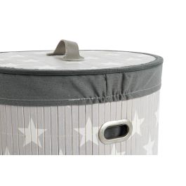 DKD Home Decor Cesta Ropa Tradicional Gris Blanco 38 x 60 x 38 cm Set de 3 (2 Unidades)