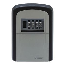 Abus Cofre Guarda Llaves Reprogramable de 4 Dígitos Negro y Plateado - Caja de Almacenaje 87,5 x 39 x 120 mm