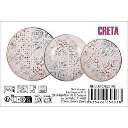 La Mediterranea Vajilla 12 Piezas Creta Monaco Ivory Brillo (2 Unidades)