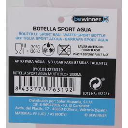 Bewinner Botella Sport Agua Multicolor 1000 ml (12 Unidades)