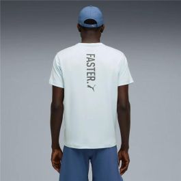 Camiseta de Manga Corta Hombre Puma Graphics Running Fas Azul claro 13-14 Años