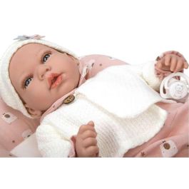 Muñecas Arias Muñeca Elegance 40 cm Andie con Capazo Cambiador (Muñeco con Peso) en Español