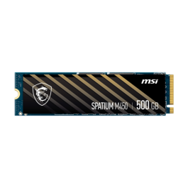 MSI Spatium M450 PCIe 4.0 NVMe M.2 500GB V1 SSD - S78-440K380-P83, 3000 MB/s Lectura, 2000 MB/s Escritura, 3D NAND