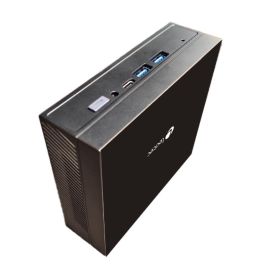 Leotec LEMPC19 PC/estación de trabajo barebone Cubo Negro con Procesador Intel N5105, 4GB RAM y SSD 128GB