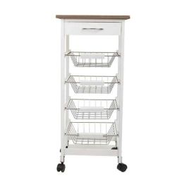 Inde Carrito Verdulero 4 Niveles C/Cajon 38 cm Ancho x 15.5 cm Alto x 76 cm Largo