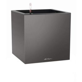 Macetero LECHUZA Canto Premium Cube 40 - juego completo, antracita metalizado Macetero LECHUZA Canto Premium Cube 40 - juego completo, antracita metalizado