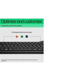 HP Compact Bluetooth keyboard supporting up to three devices, full numpad, 24-month battery life, spill-resistant design. HP Compact Bluetooth keyboard supporting up to three devices, full numpad, 24-month battery life, spill-resistant design.