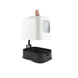 Rotho Mypet Arenero Ecológico Biala, Plástico Reciclado, Filtro Carbón, Puerta Magnética, Blanco Mistletoe