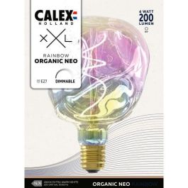 Bombilla LED E27 - CALEX - G125 NEO ORGANIC - Filamento flexible - 4 W - 200 lm - 1800 K - Regulable - Arco iris