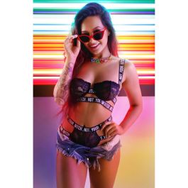 Conjunto de Lencería Fantasy Lingerie Negro (M/L) Conjunto de Lencería Fantasy Lingerie Negro (M/L)