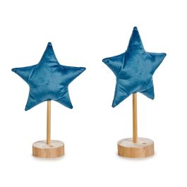 Figura Estrella Navidad Pequeña Azul Krist+ 7x27x16 cm Madera y Poliéster (24 Unidades) Precio: 47.88999952. SKU: B1GECA58SR