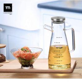 La Mediterran Aceitera Borosilicato con Tapa de Acero Inoxidable 900 ml (16 x 10.8 x 22.2 cm) (12 Unidades)