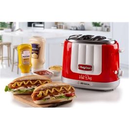 Ariete 206/00 Máquina de Hot Dog Party Time Roja - 5 Niveles de Cocción, Expulsión Automática Ariete 206/00 Máquina de Hot Dog Party Time Roja - 5 Niveles de Cocción, Expulsión Automática