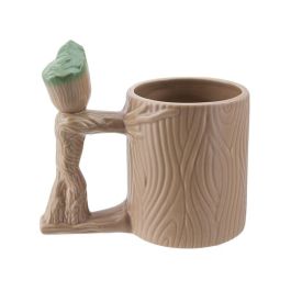 PALADONE Taza 3D Groot Guardianes de la Galaxia Marvel de Cerámica 300ml, Apta para Microondas