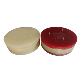 DKD Home Decor Vela Tradicional de Navidad en Cera, Colores Crema y Rojo, Decoración para el Hogar, 20x20x6.5 cm (Set de 6 Unidades) Precio: 115.79000015. SKU: B1J5PZXC9D