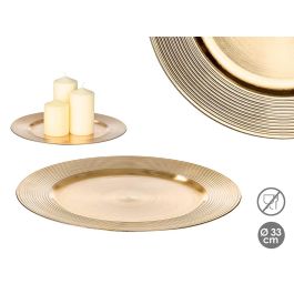 Portavelas Círculos Dorado 33 cm - Giftdecor (24 Unidades) Precio: 44.5000006. SKU: B1C5QH6Y26
