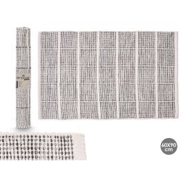 Giftdecor Alfombra Artesanal Cuadros Gris 60x90 cm, 75% Poliéster 25% Algodón, 1100 gsm (8 Unidades) Precio: 46.58999972. SKU: B12HH6E539