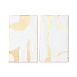 DKD Home Decor Decoración de Pared Glam Moderno Metal Blanco Dorado Set 2 Unidades 80.5x48 cm Precio: 66.89000032. SKU: B1EWERCP3F