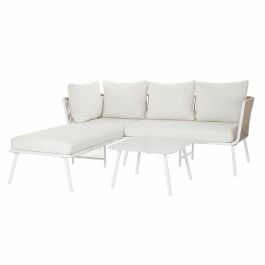 Sofa Terraza Y Jardin DKD Home Decor Beige Blanco 170 x 86 x 196 cm Set de 2