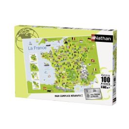 Ravensburger Puzzle Rompecabezas Mapa de Francia 100 Piezas con Clasificador de 3 Compartimentos Niños 6+ Años