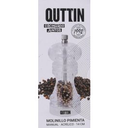 Molinillo de Pimienta Acrílico 14 cm Quttin (18 Unidades) Molinillo de Pimienta Acrílico 14 cm Quttin (18 Unidades)